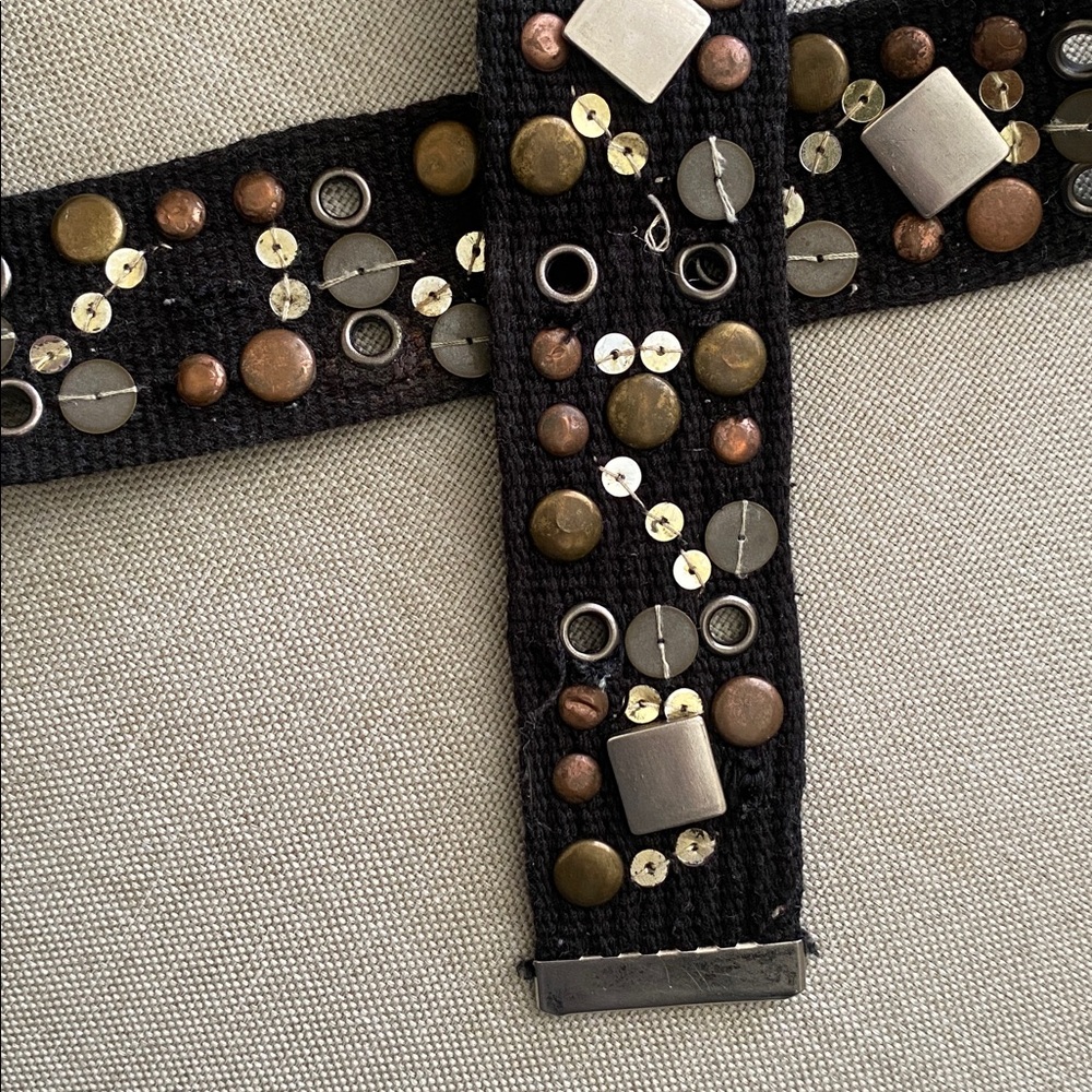 Black Vintage Canvas Belt - Picture 4 of 4